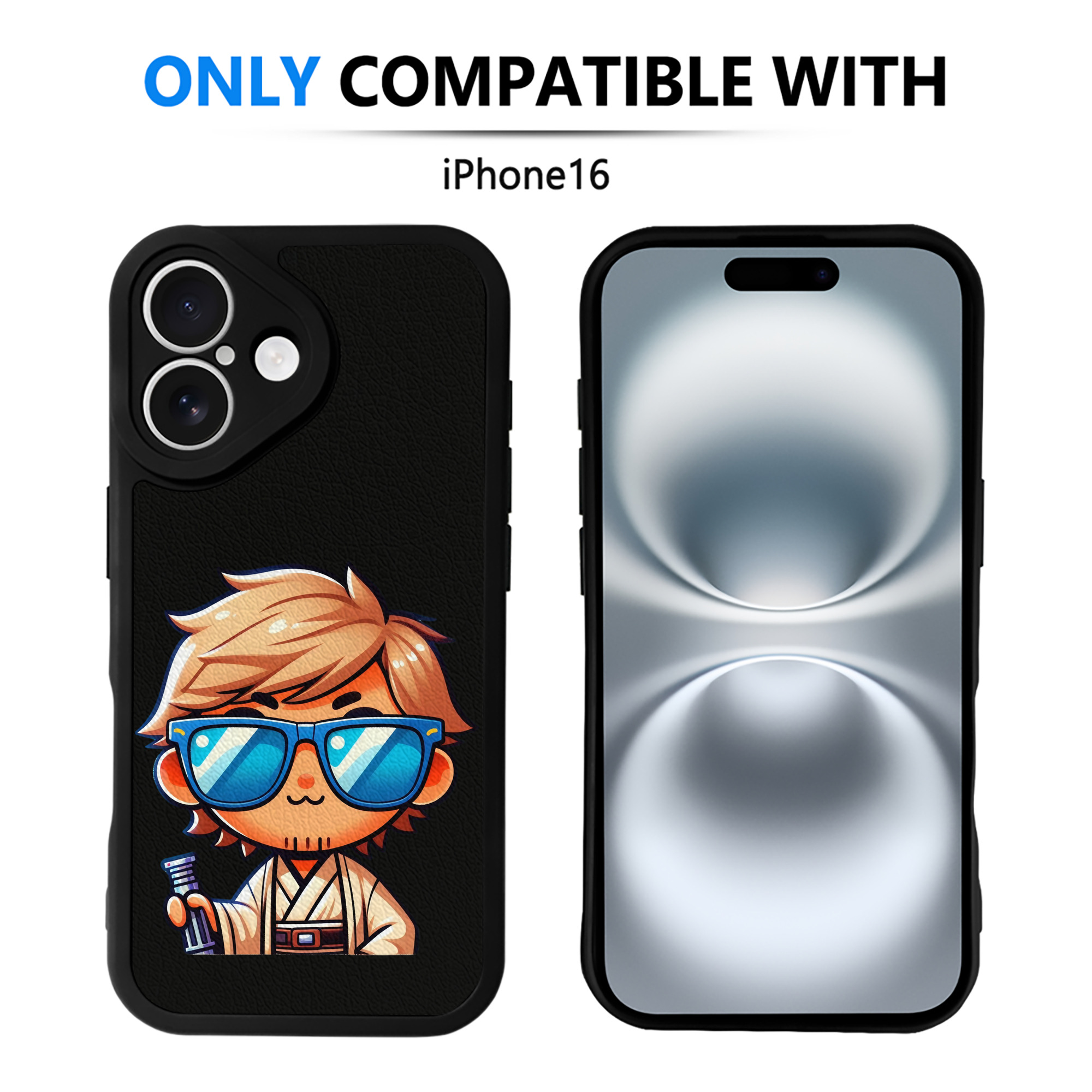 （画像用） スター・ウォーズ Star Wars 【iPhone 16シリーズ対応】シリコンスマホケース（レザー調） 材質：シリコン
